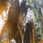 Limestone cave wall